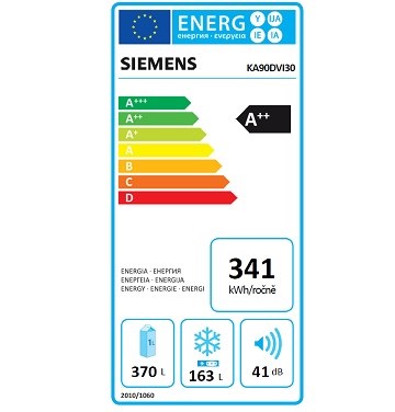 SIEMENS KA90DVI30 spotřeba energie